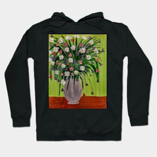 Some abstract mixed flowers in silver jug vase Hoodie